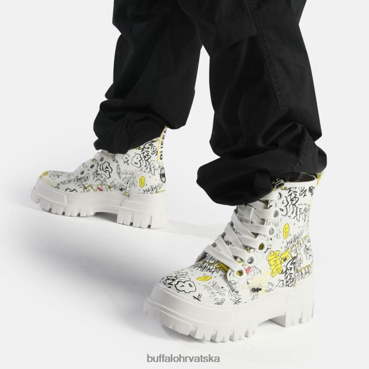 bijeli grafit Buffalo aspha lace up hi gležnjača vegan |čizme TDD6T438